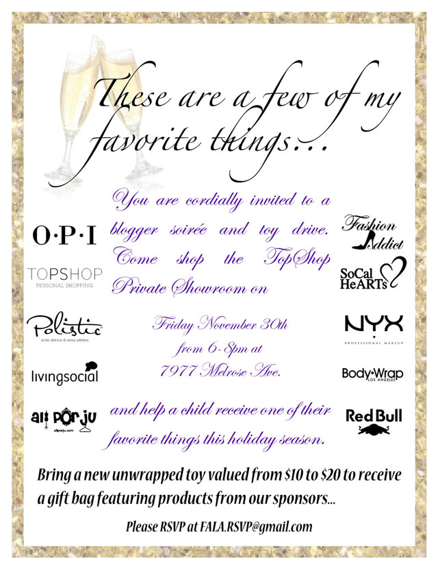 topshop soiree toy drive 