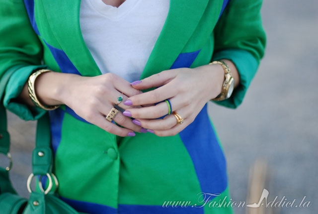 green and blue fashion