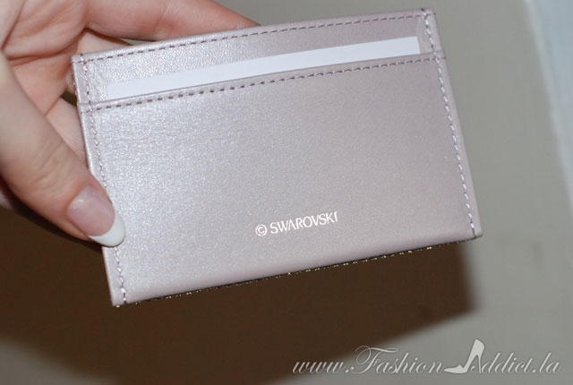 Swarovski leather pouch