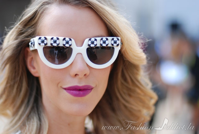 Prada white flower sunglasses 