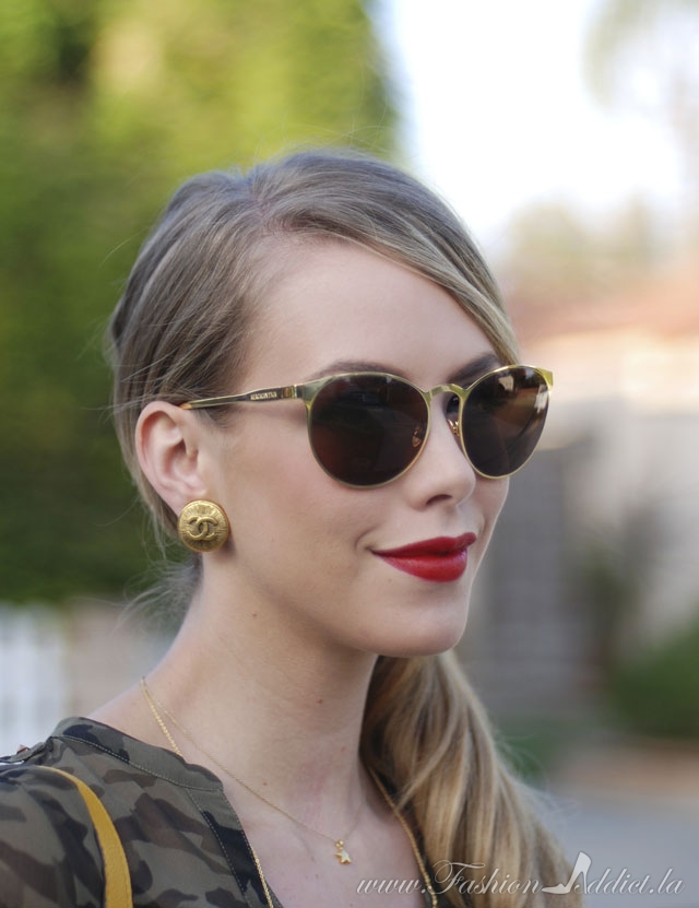 Vintage Chanel gold earrings