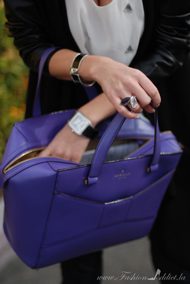 kate spade beau bag in purple