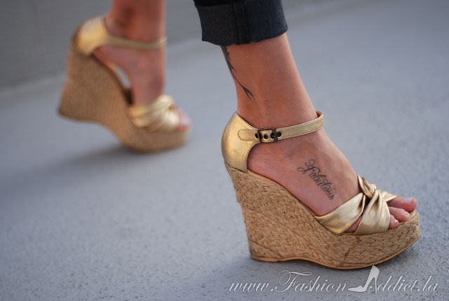 Michael Kors Gold Wedges