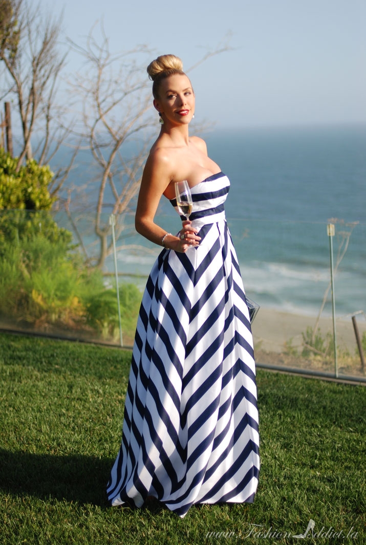 Jessica Simpson Striped Gown