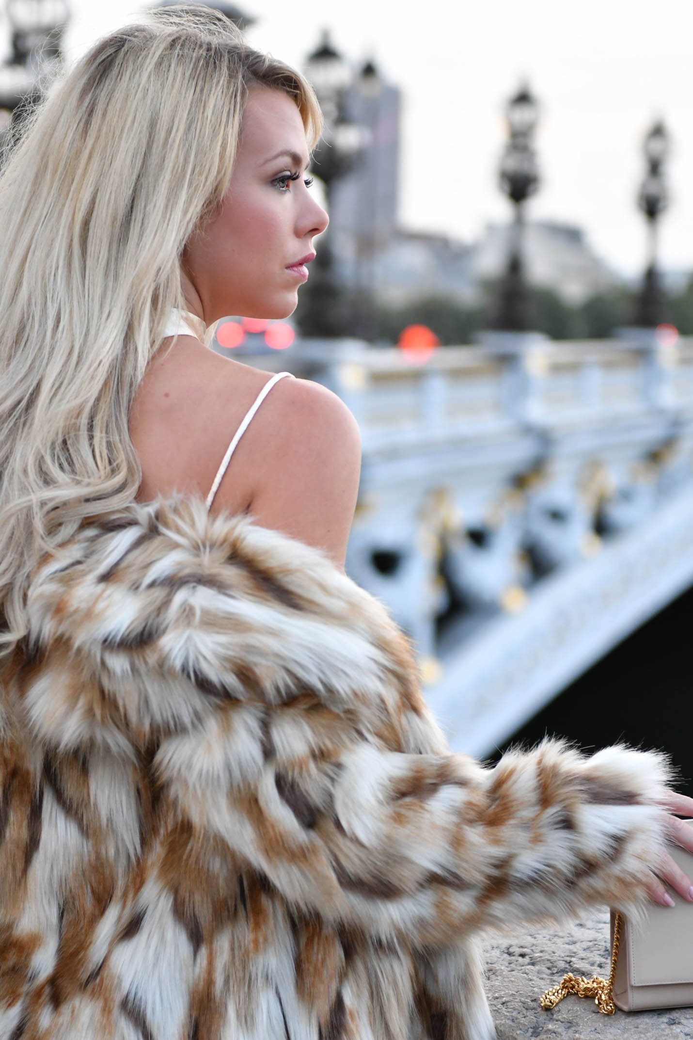 Faux fur coat