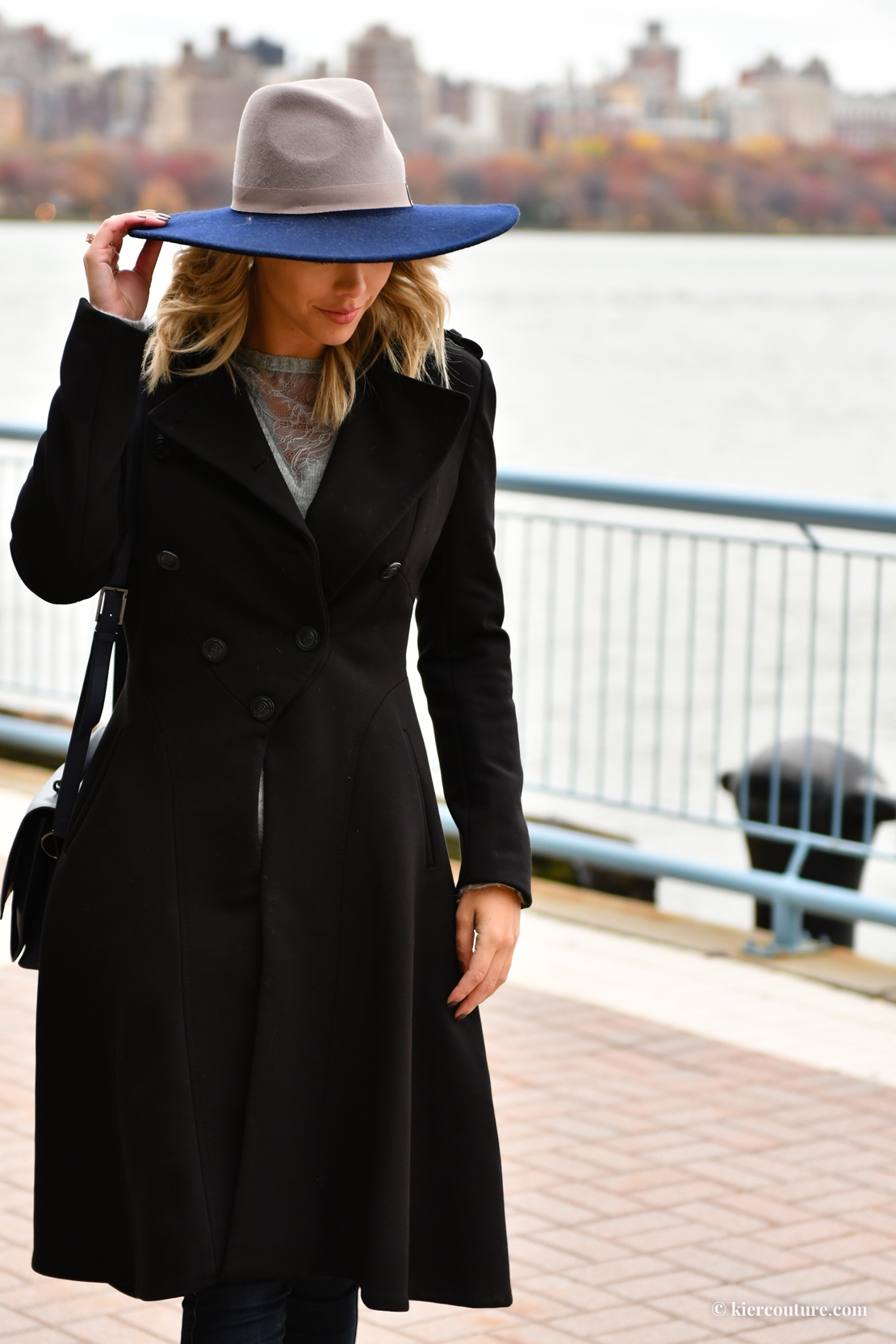 Navy black and grey outfit