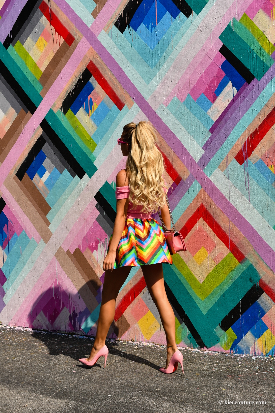 valentino rainbow skirt
