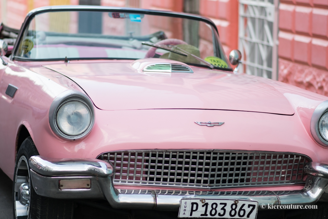 pink thunderbird car