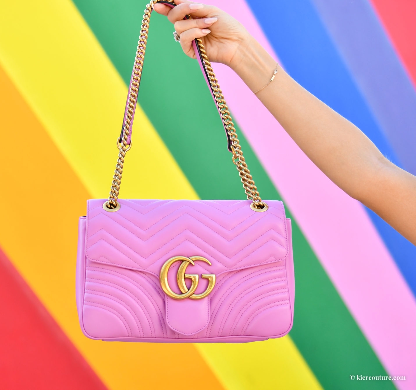 pink gucci marmont