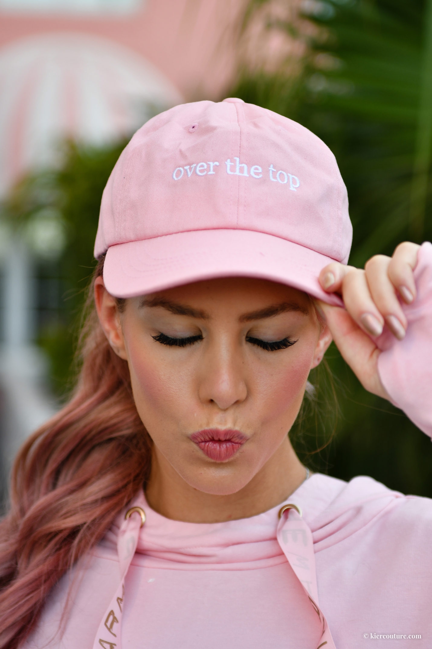 over the top pink dad hat