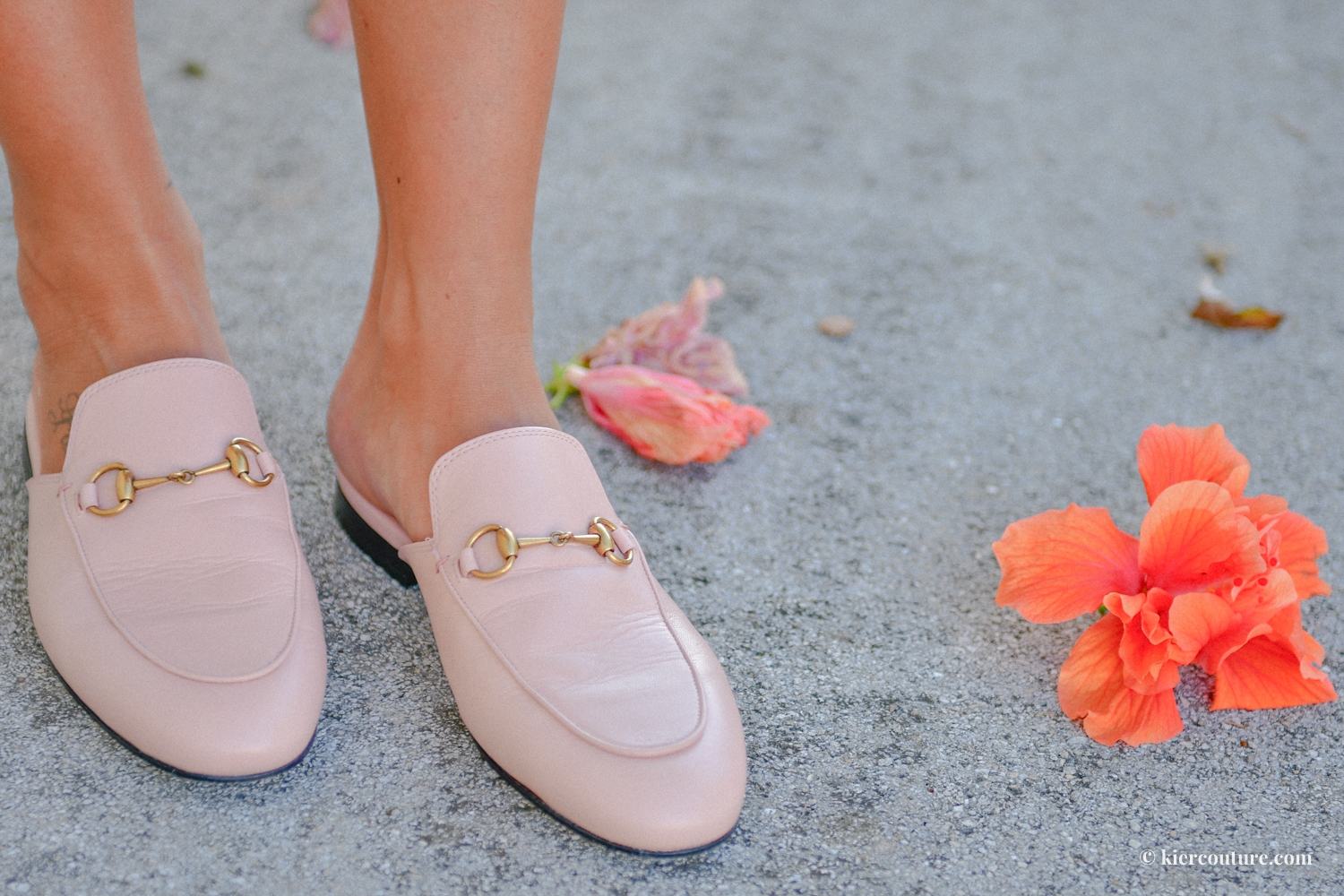 pink gucci princetown loafers
