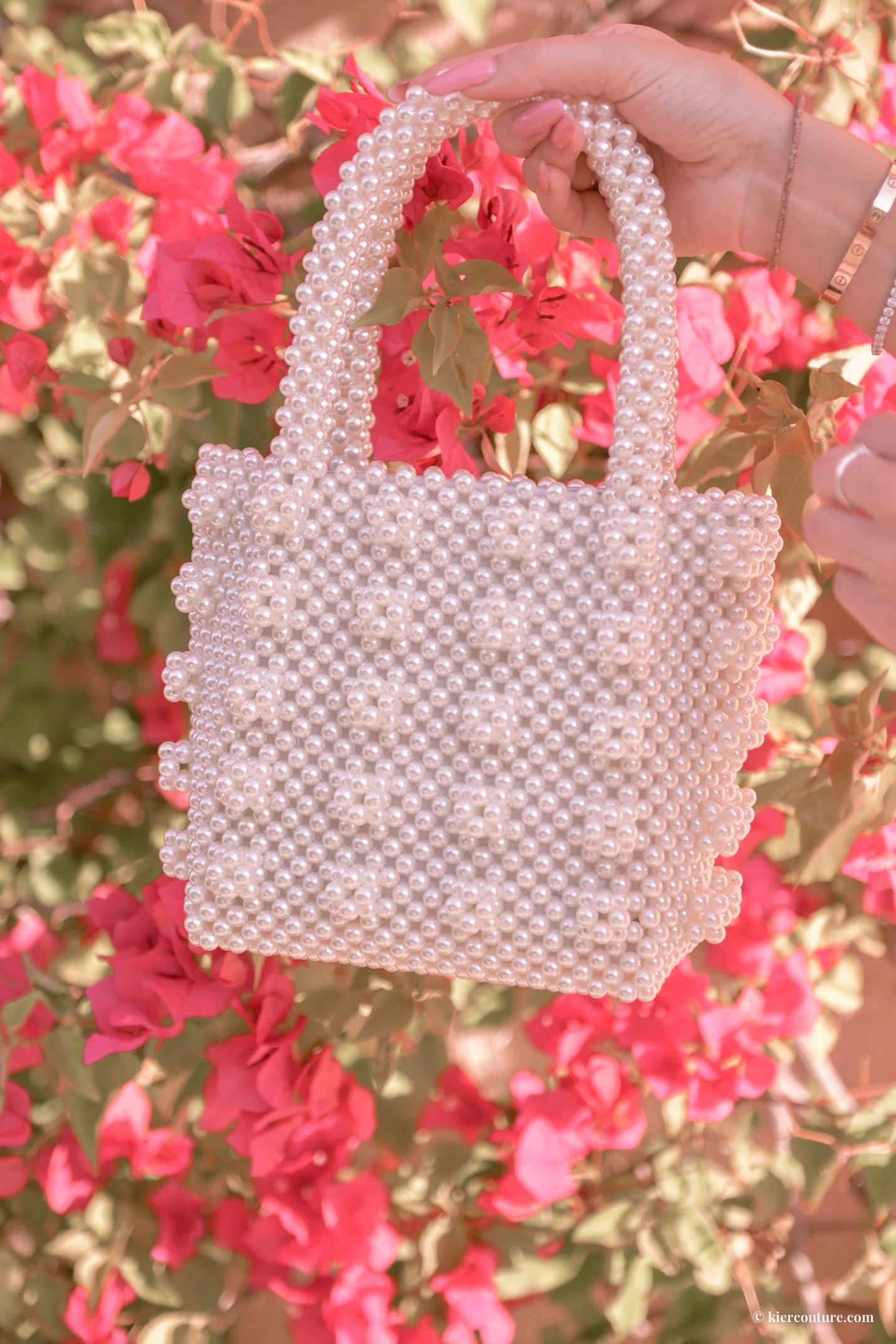 Pearl top handle bag 