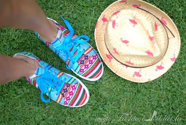Inkkas Shoes and Flamingo Straw Fedora