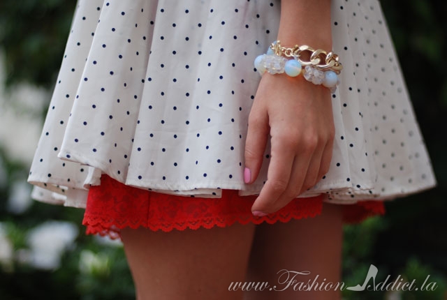 Polka dots and Poppy Red